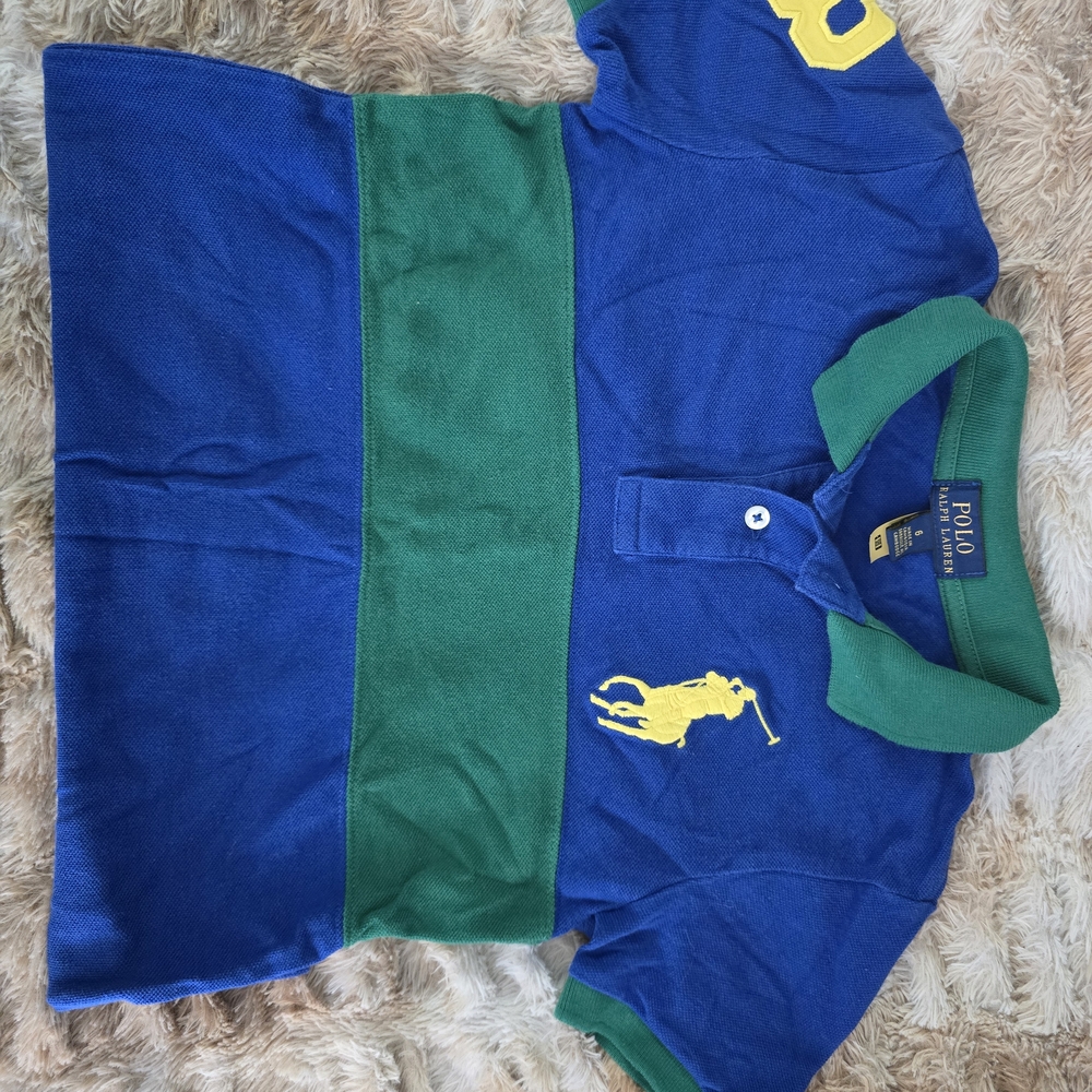 Polo by Ralph Lauren Kids Blue and Green Polo Shirt